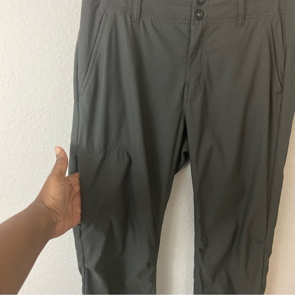 PrAna Alana Nylon Pants Charcoal Grey Sz 10 Outdoor Hiking Roll Up Leg Sporty - Picture 6 of 15